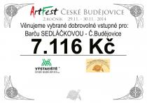 Dar pro Barču Sedláčkovou, 2.ArtFest České Budějovice 2014